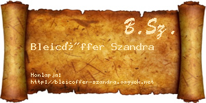 Bleicöffer Szandra névjegykártya